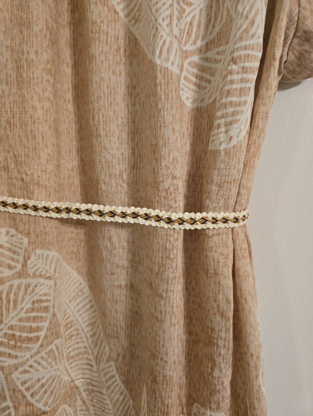 GIGIO Bohemian Cream Midi Dress with Flowered Hem Sz M - Picture 13 of 17